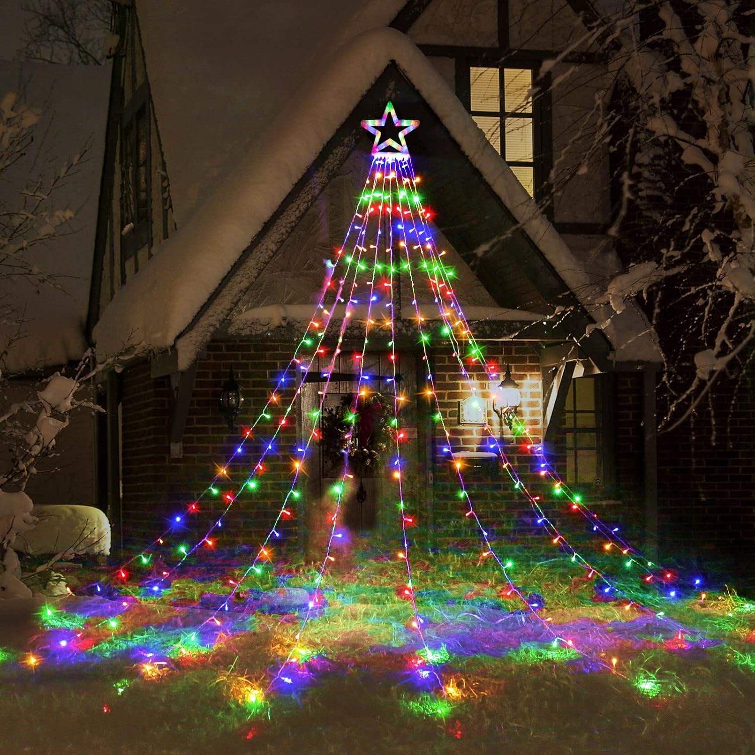 Detalle de Toodour JT-EL/FC300V0200-C Christmas Star Lights, 317 LEDs, 8 Modes
