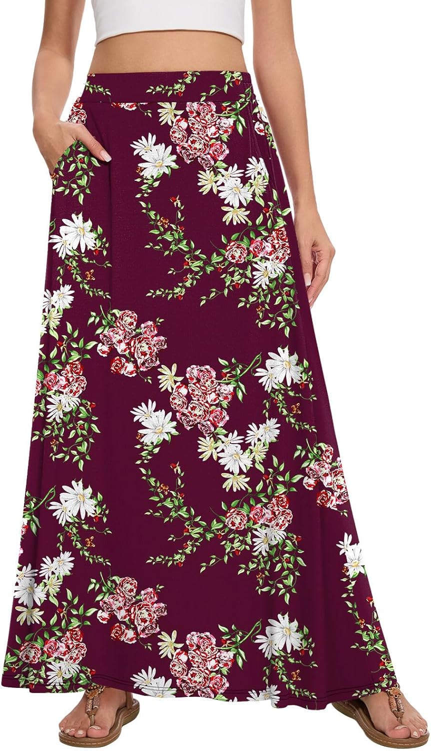 Thumbnail 6 de Leafsay Womens Maxi A-line Long Skirt with Pockets