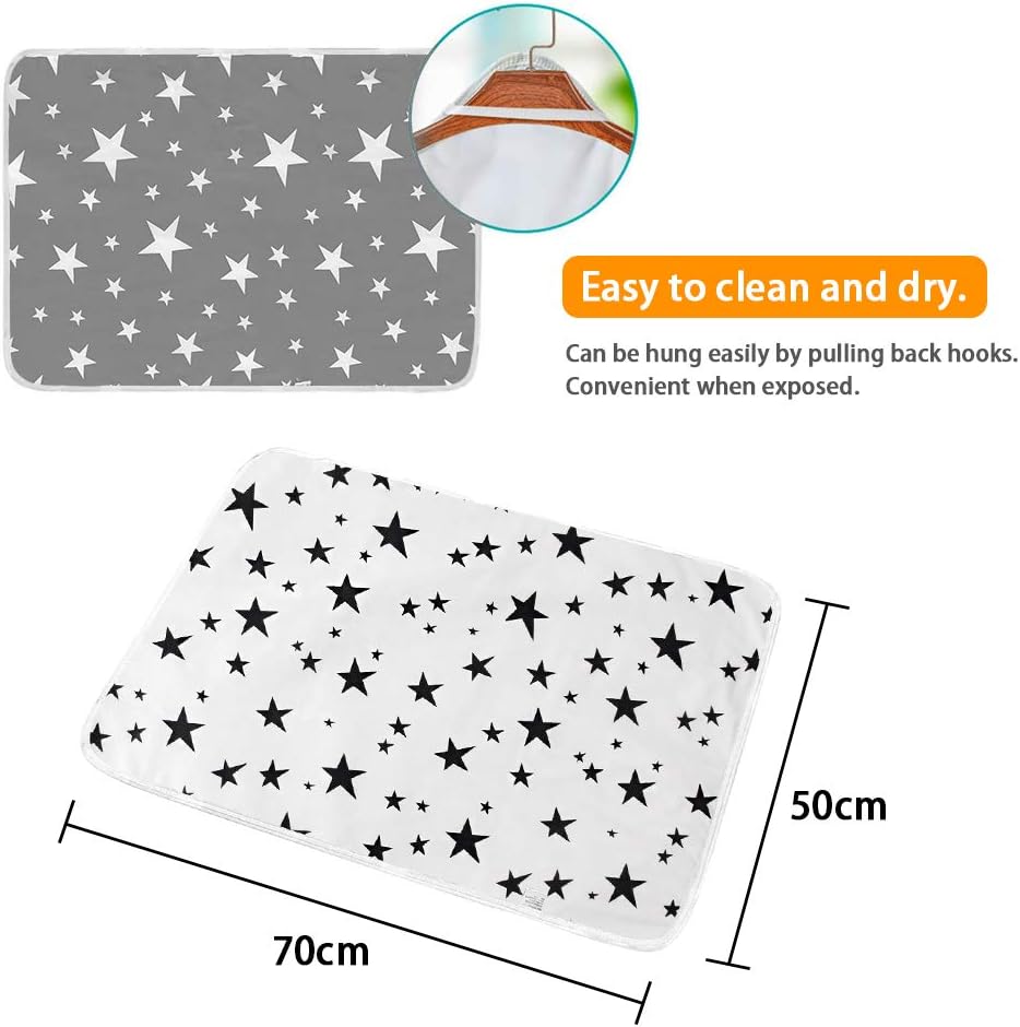 Detalle de SACONELL 2 Pack Baby Waterproof Changing Mat – 19.6'' x 27.5