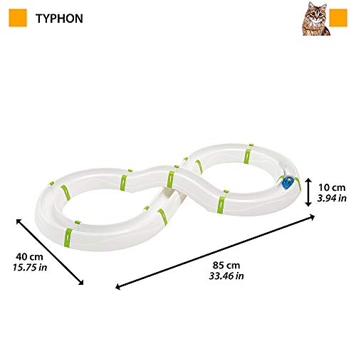 Detalle 2 de Ferplast Typhon circuito modular con bola LED para gatos 🐱