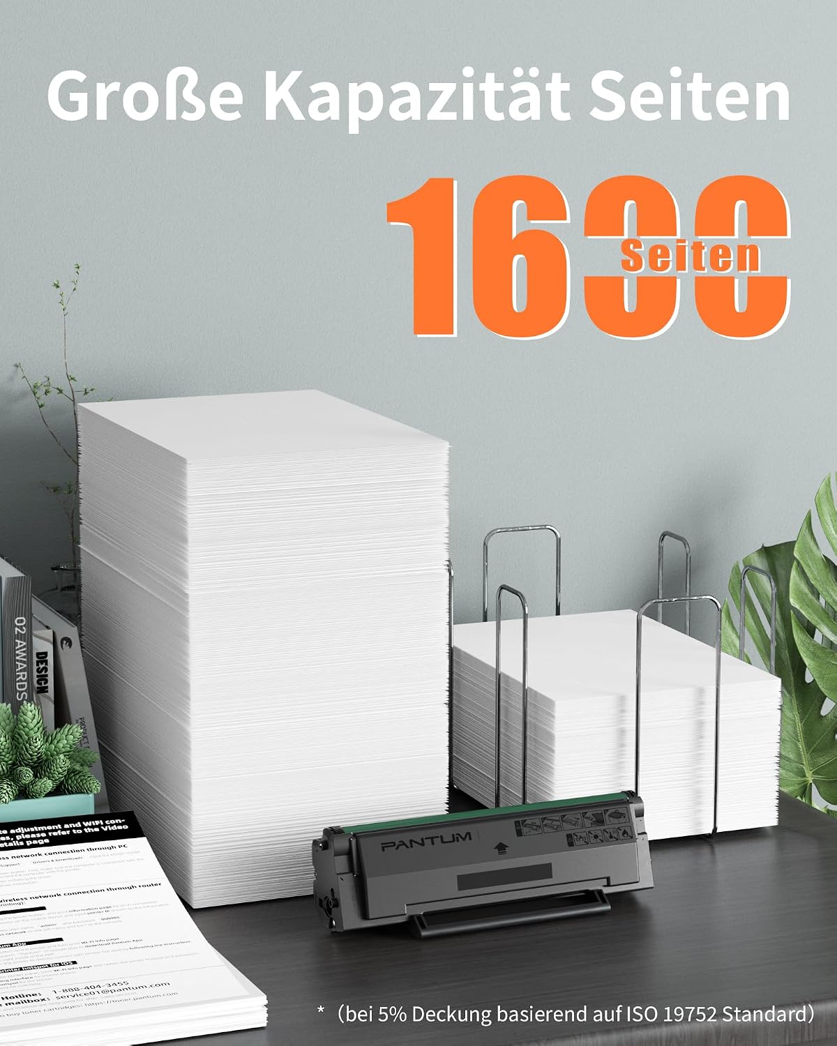 Detalle 2 de PANTUM PA-210 Original Tonerkartusche Schwarz für Laser P2502W/P2500W & M-Serie (bis zu 1.600 Seiten)