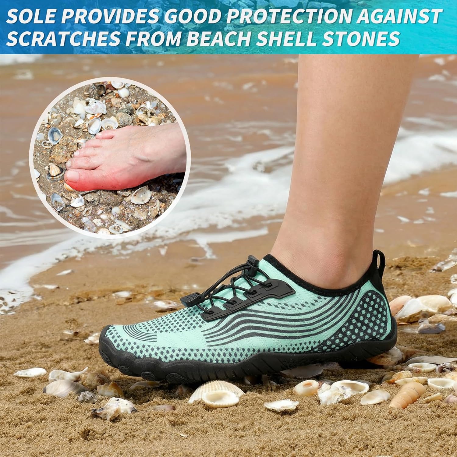 Thumbnail 3 de ZHR Water Shoes for Men and Women: Quick-Dry Aqua Socks for Beach, Pool and Outdoor Fun