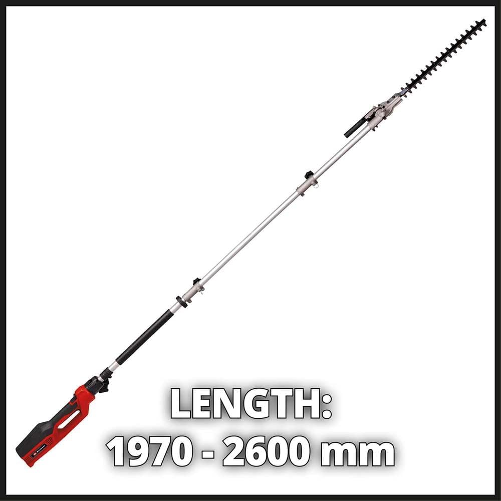 Thumbnail 2 de Einhell GC-HH 9046 900W Electric Long Reach Hedge Trimmer (2M pole, 2.6M reach) with tiltable cutting head