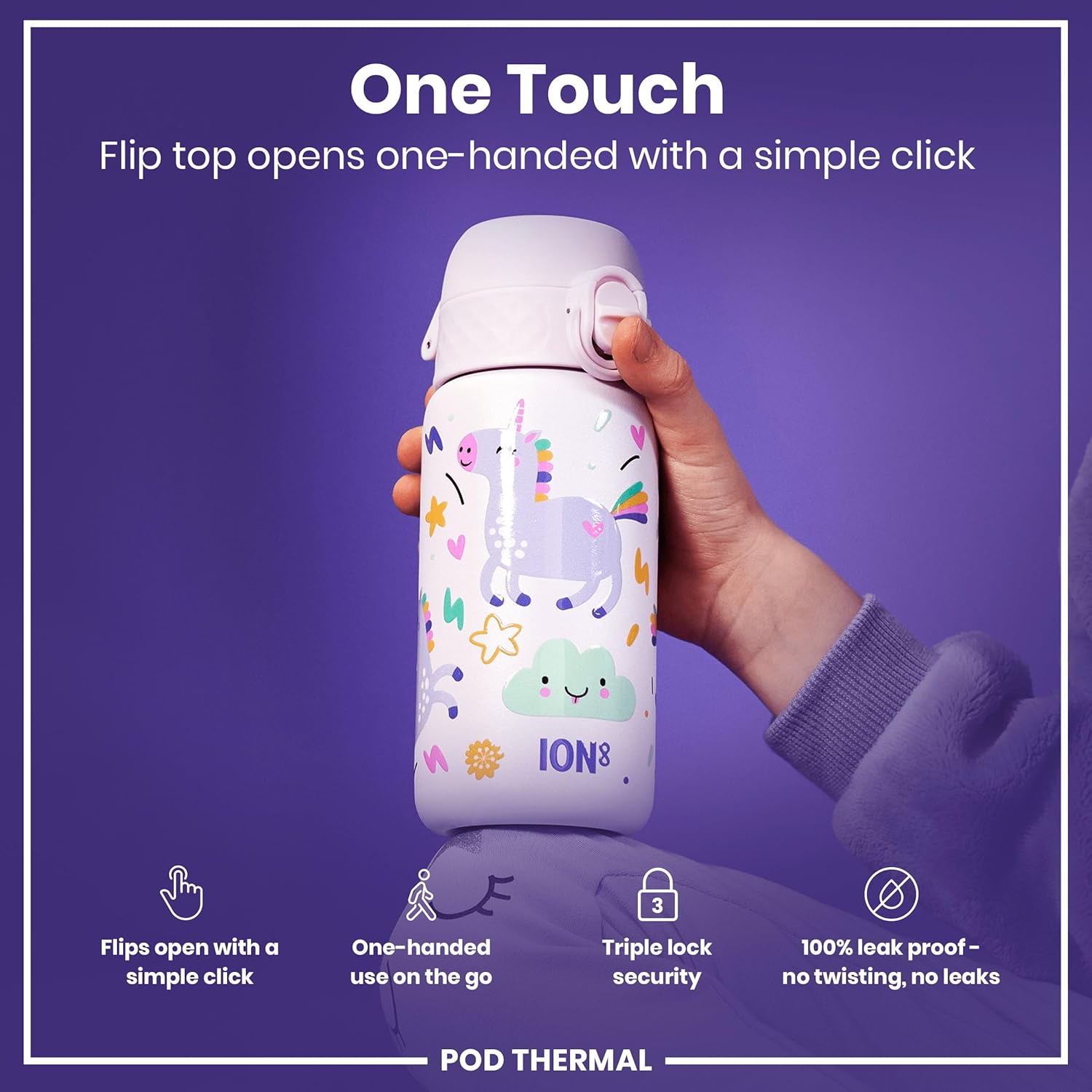 Thumbnail 2 de Ion8 Small Water Bottle: Leak‑proof, Dishwasher Safe and Kid-Ready