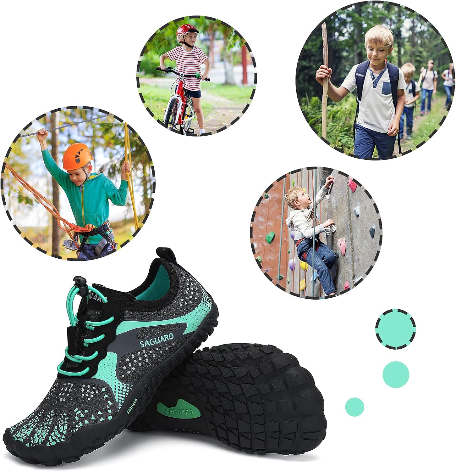 Thumbnail 6 de SAGUARO Kinder Barfußschuhe (Schnell trocknend) – unisex, flexible Lauf- und Wanderschuhe, Gr. 24–36