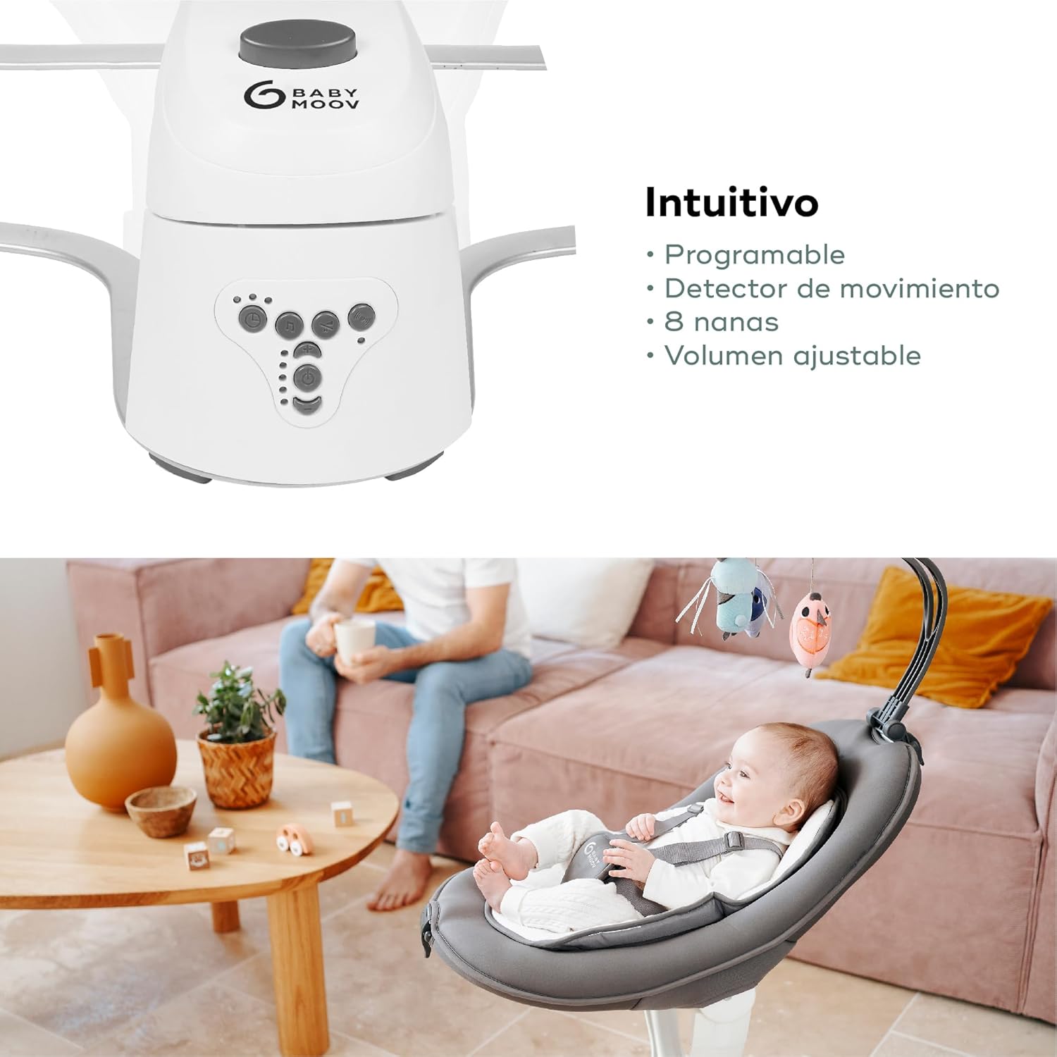 Thumbnail 4 de Babymoov Swoon Motion: Cuna oscilante ergonómica y ajustable
