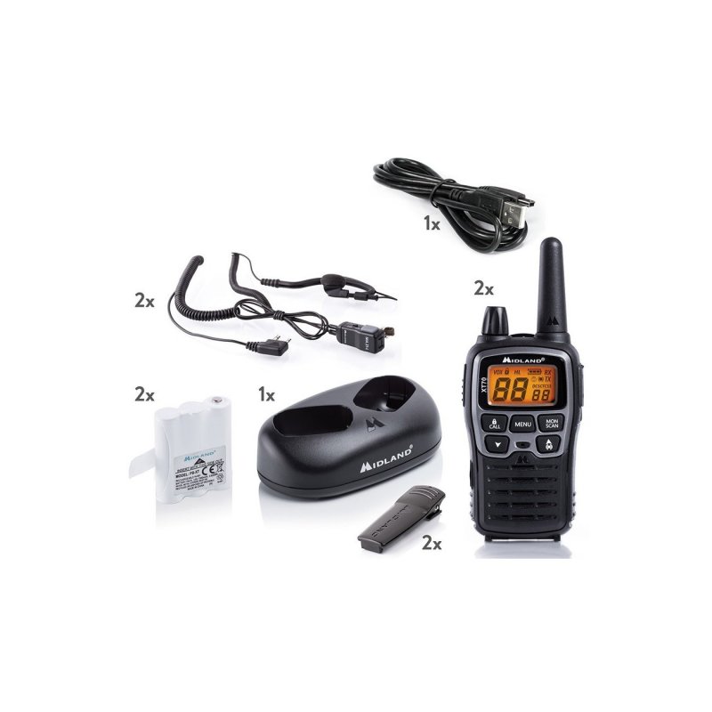 Detalle 2 de Midland XT70 Pack 2 Walkie-talkies PMR446