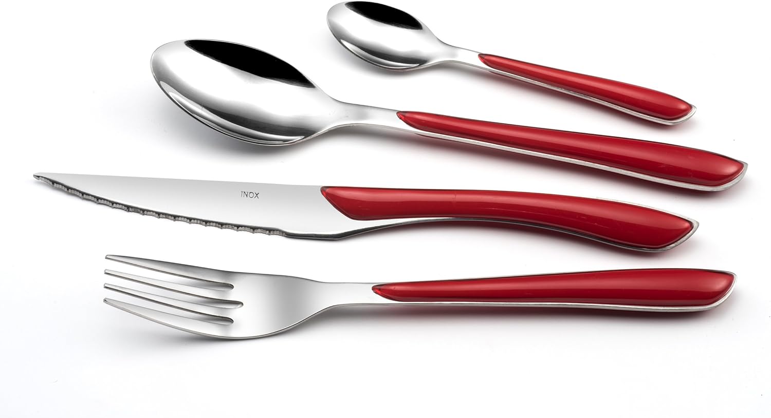 Detalle 2 de Amefa Éclat Set 24 Cubiertos Bicolor de Acero Inox 🍴