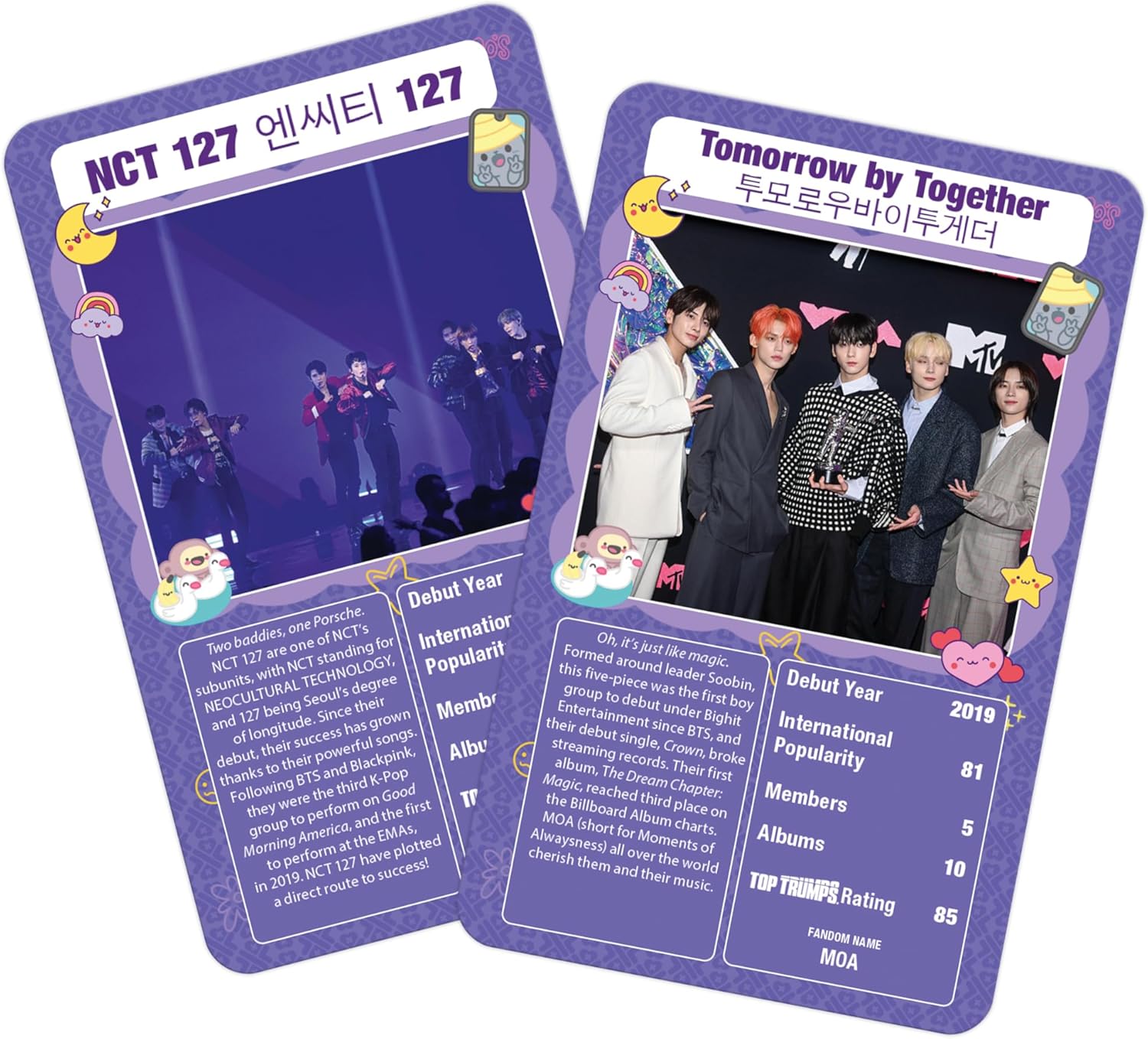 Thumbnail 2 de Top Trumps K-Pop Card Game (Play with BTS, Seventeen, NJZ, PSY and Jessi) – Educational Card Duel for Ages 6+