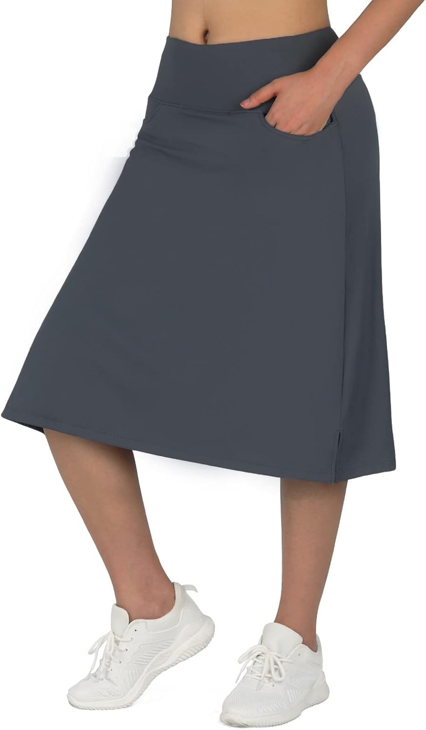 Thumbnail 6 de Women’s Midi Length Skorts Skirts with 3 Pockets (24" Knee Length) — 2-in-1 Modest Athletic Skort