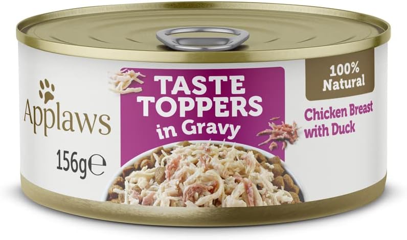 Detalle de Applaws 100% Naturale Cibo Umido per Cani – Pollo con Anatra in Salsa, 12 lattine da 156 g