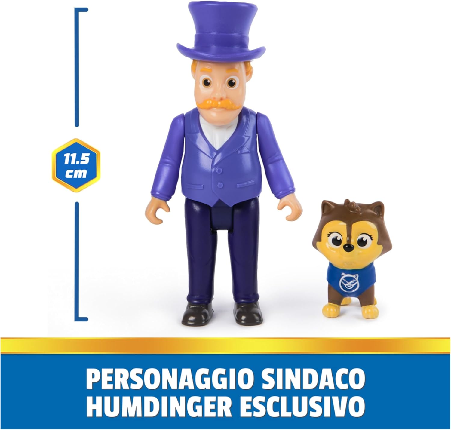 Detalle de PAW Patrol: Set di personaggi Chase e sindaco Humdinger – giocattolo PAW Patrol per bambini dai 3 anni