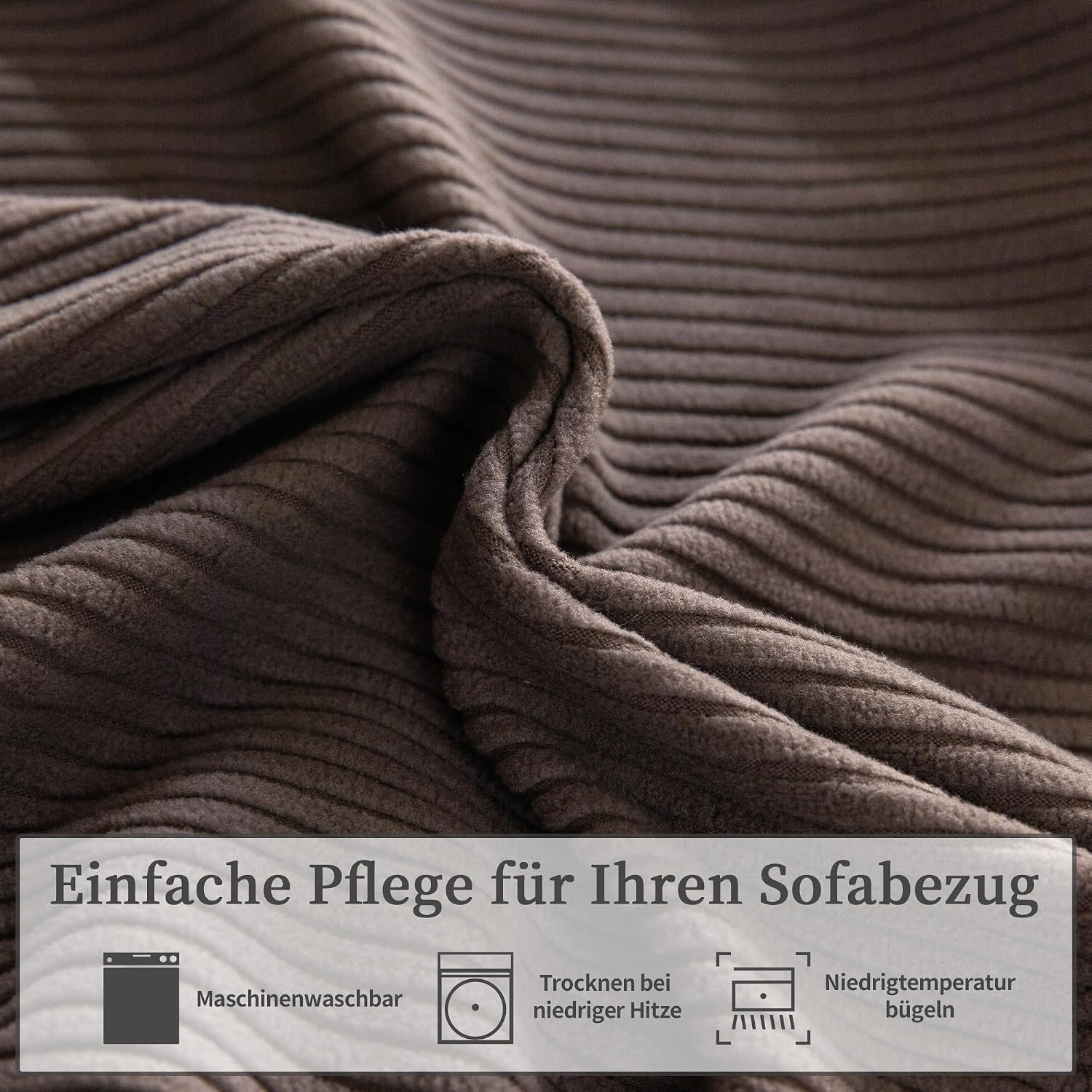 Thumbnail 5 de OHSIO Stretch Sofa Sitzkissenbezug 1x Chaiselongue Bezug đ