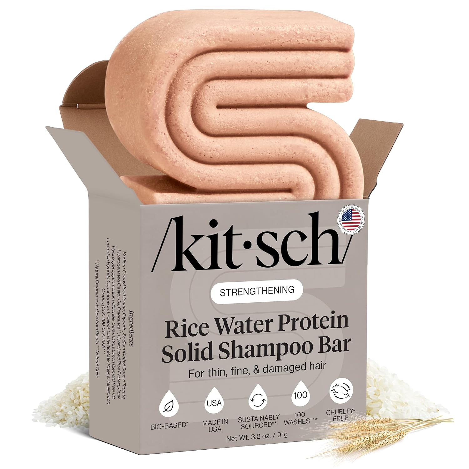 Detalle de Kitsch Rice Water Shampoo Bar 3.2 oz