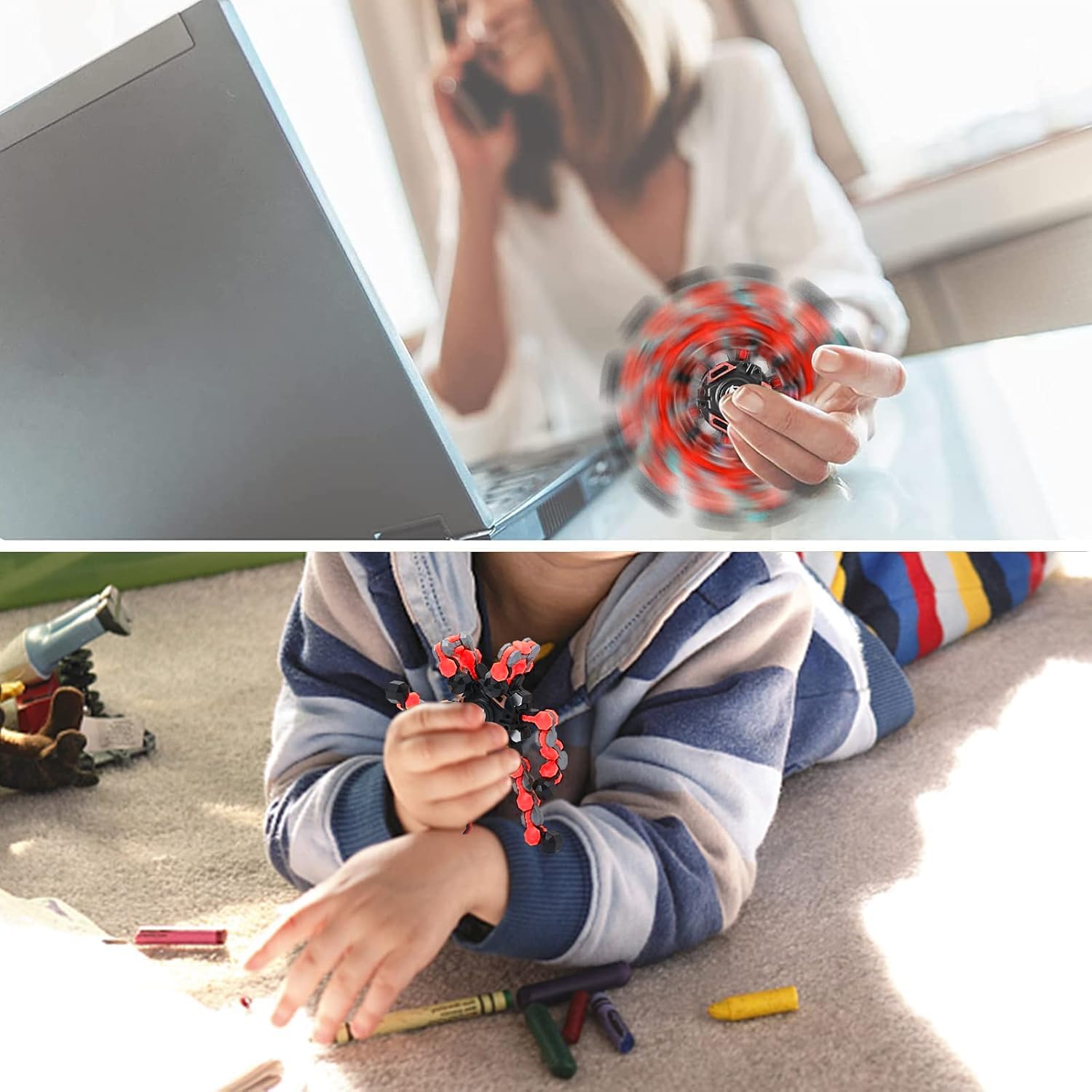 Thumbnail 6 de NEW Transformable Fidget Spinner Toy — Creative DIY Morphing Fingertip Gyro for All Ages