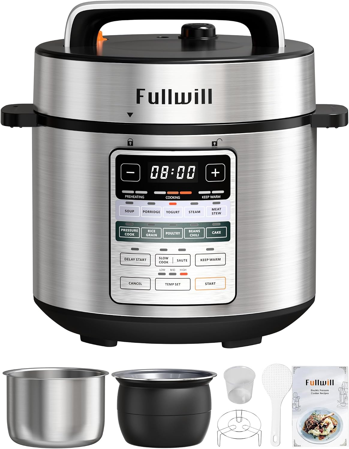 Detalle de Fullwill Dual-Pot Electric Pressure Cooker 6QT + 5QT 🍲