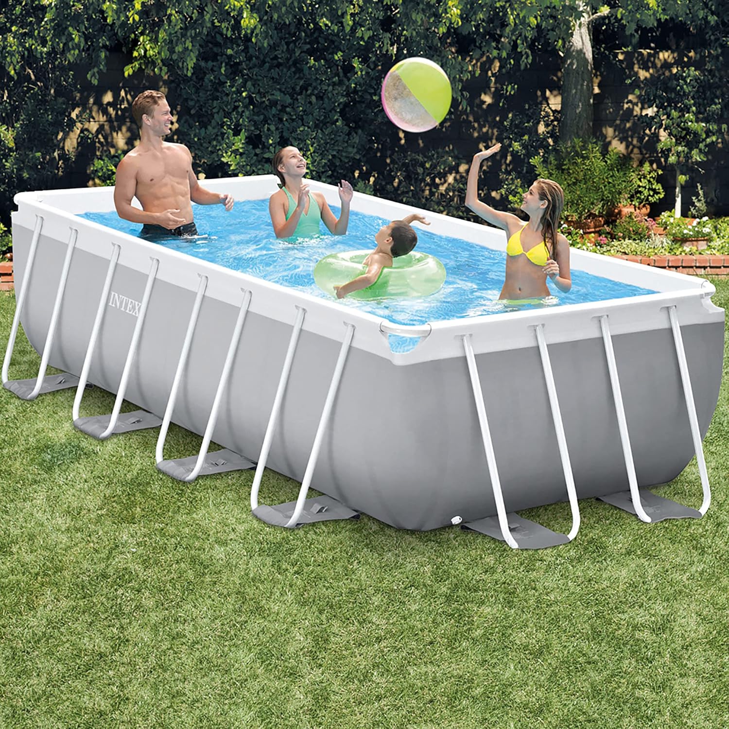 Thumbnail 1 de INTEX 55211 - Piscina Elevada Rectangular Prism Frame con Depuradora 🏊‍♀