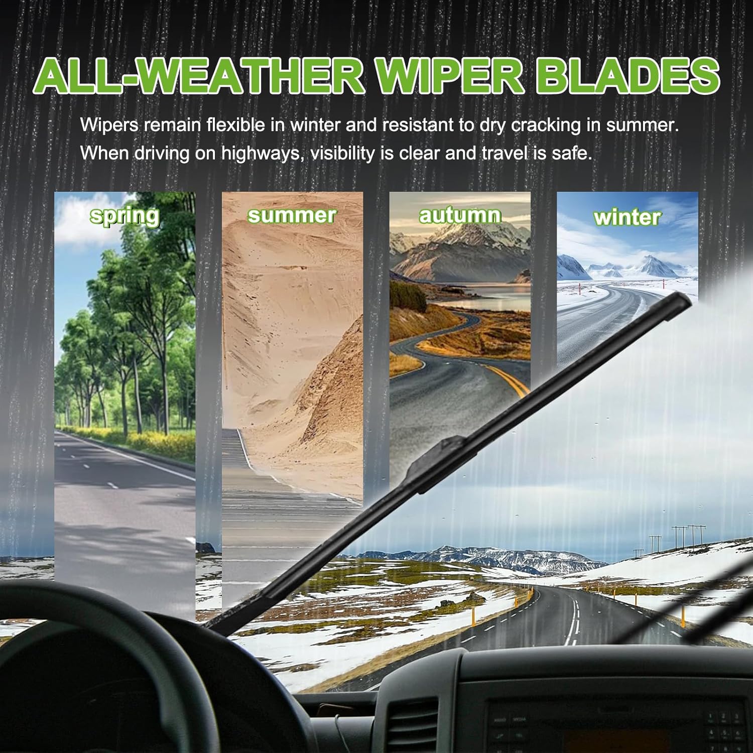 Thumbnail 6 de PARRATI Windshield Wipers for Chevrolet Traverse (2009–2017) – 24"/21" Front & 13" Rear (Set of 3)