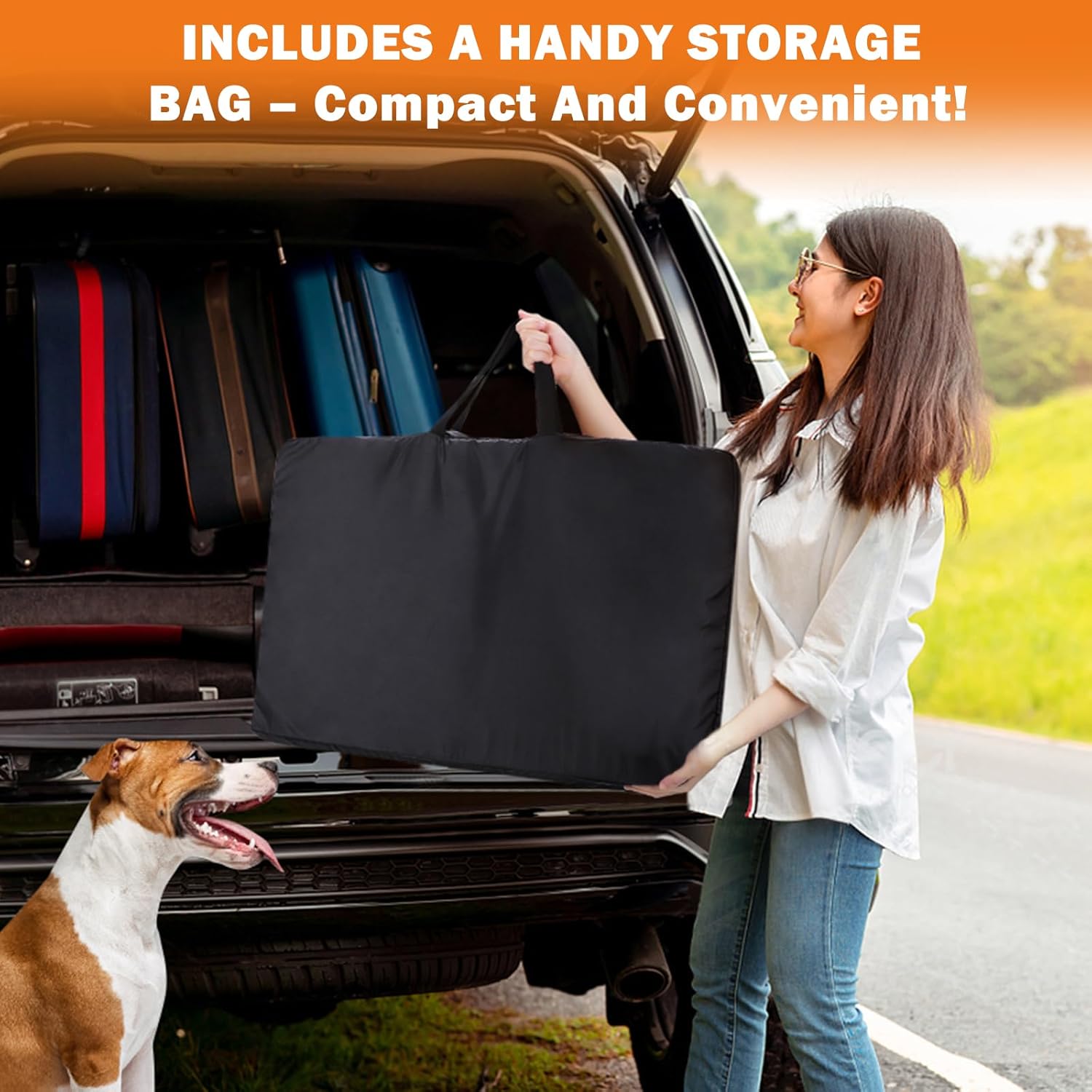 Thumbnail 6 de JOEJOY Back Seat Extender for Dogs – Waterproof, Foldable Car Seat Cover with Hard Bottom