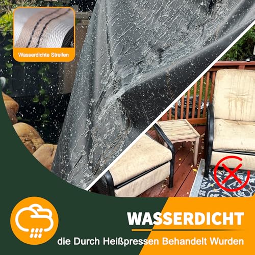 Thumbnail 3 de Enzeno Gartenstühle Abdeckung – stabile Wetterschutzhülle für Stapelstühle (70x70x80/120 cm)