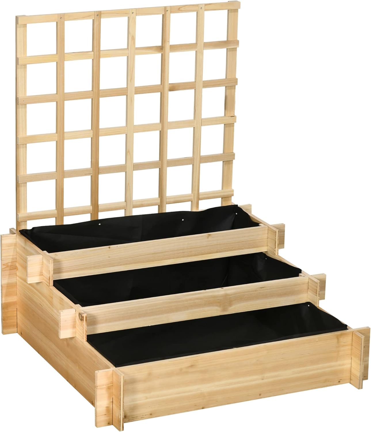 Outsunny Huerto Urbano 3 niveles 95x95x110 cm