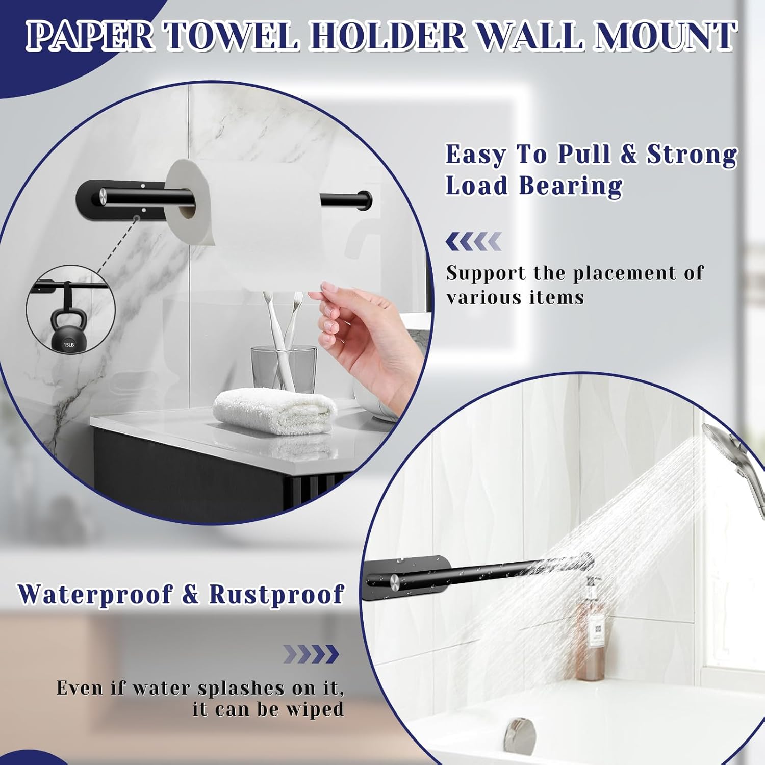 Thumbnail 3 de Paper Towel Holder Under Cabinet 🧻