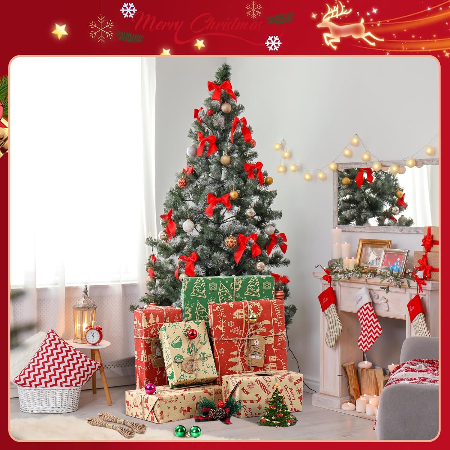 Thumbnail 5 de Christmas Wrapping Paper 70x50cm 12 sheets