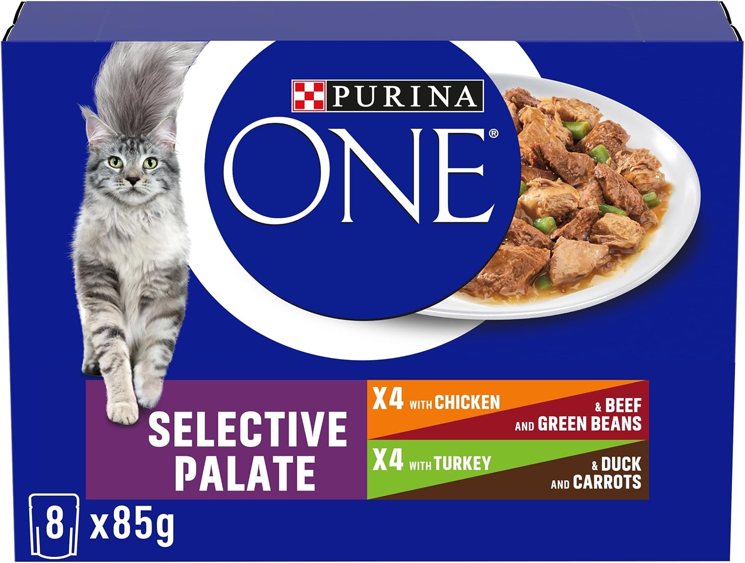 Detalle 2 de PURINA ONE Mini Fillets Mixed Selection in Gravy Adult Wet Cat Food 40x85g