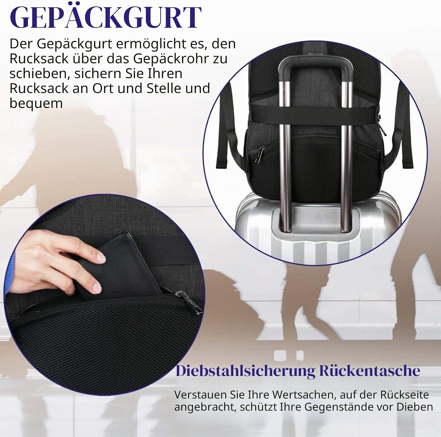 Thumbnail 4 de MATEIN Rucksack 17,3″ Laptoprucksack für Herren
