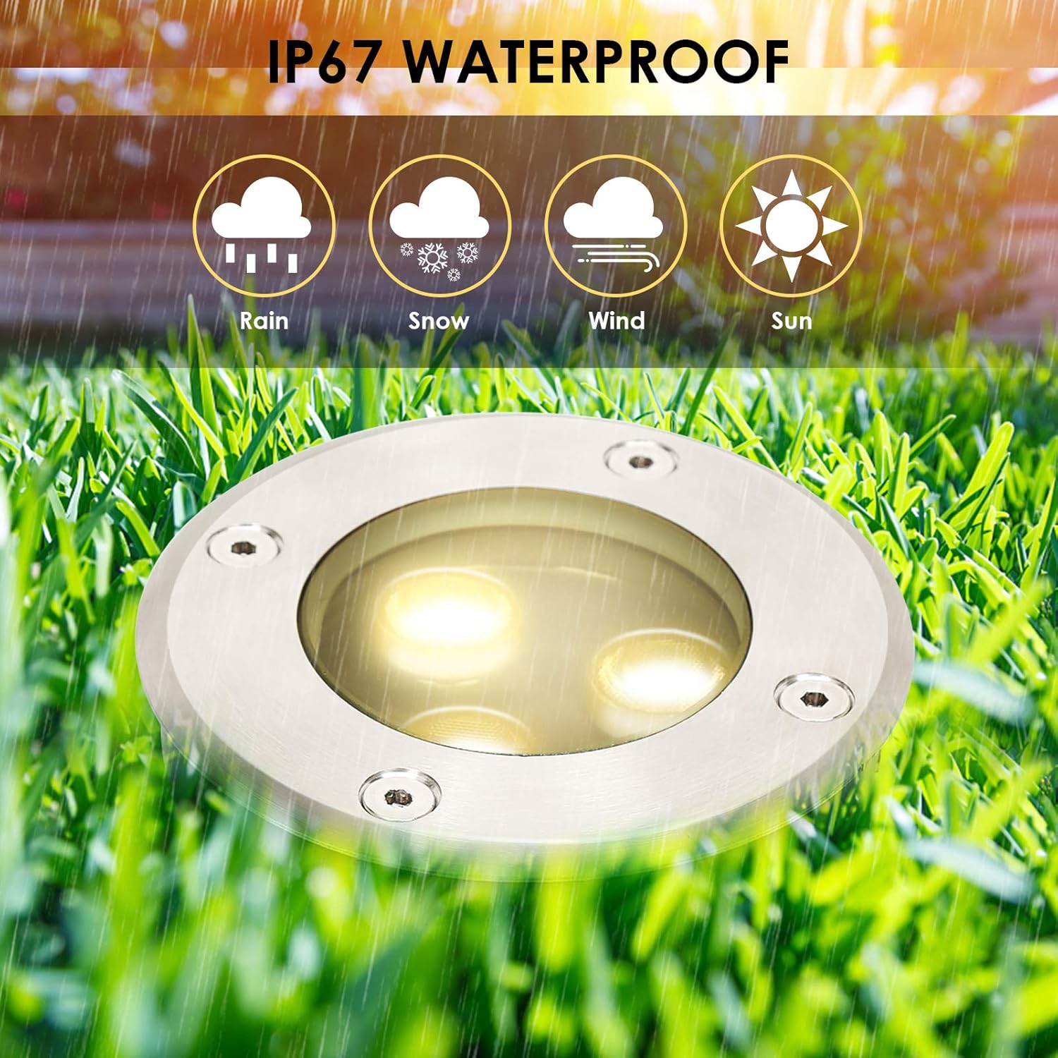 Thumbnail 2 de Lospitch spots sol 8x 3W LED IP65 jardin