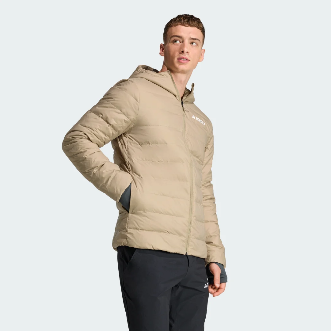 Thumbnail 2 de Adidas Terrex Multi Essentials CLIMAWARM Light Down Hooded Jacket – Verde