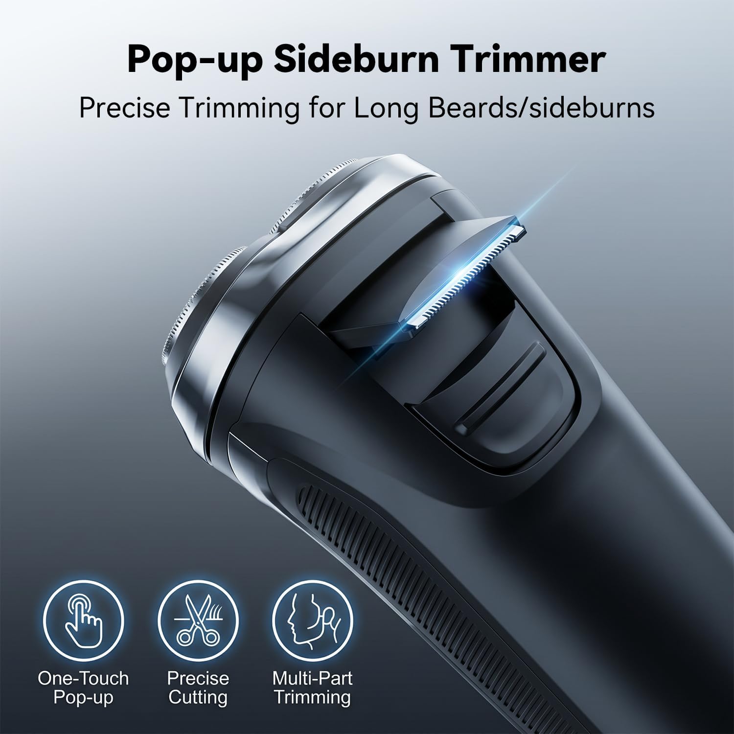 Detalle de Ordele Electric Razor for Men (2026 Upgraded) – Wet & Dry Shaver with USB-C Recharge, Pop-up Trimmer, and Travel Case (Gunmetal)