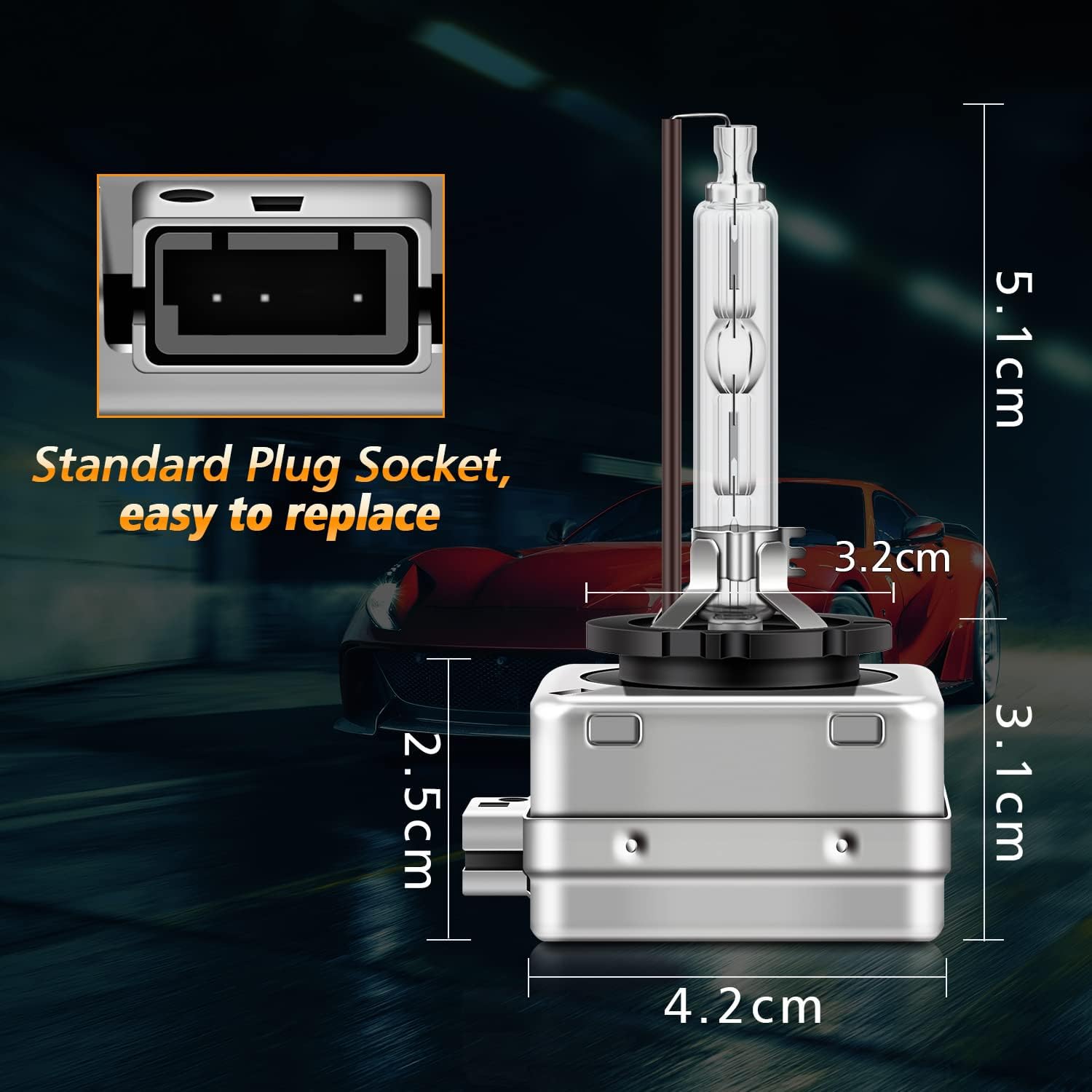 Thumbnail 4 de Asasytal D3S HID Xenon Light Bulbs 4300K – 2x35W 12V Plug-and-Play Replacement