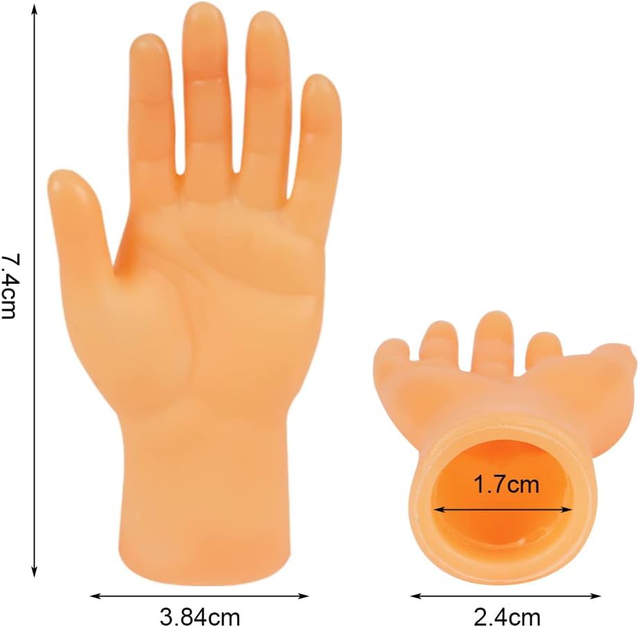 Detalle de Aolso Mini Mani Tiny Hands (6 pezzi) marionette da dito in plastica morbida