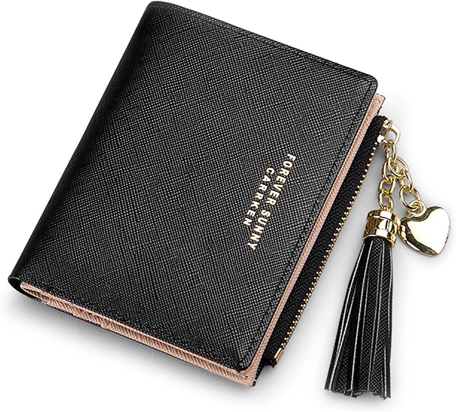 Detalle de ZhengYue Purse for Women – small leather wallet with RFID blocking, zipper coin pocket and card slots