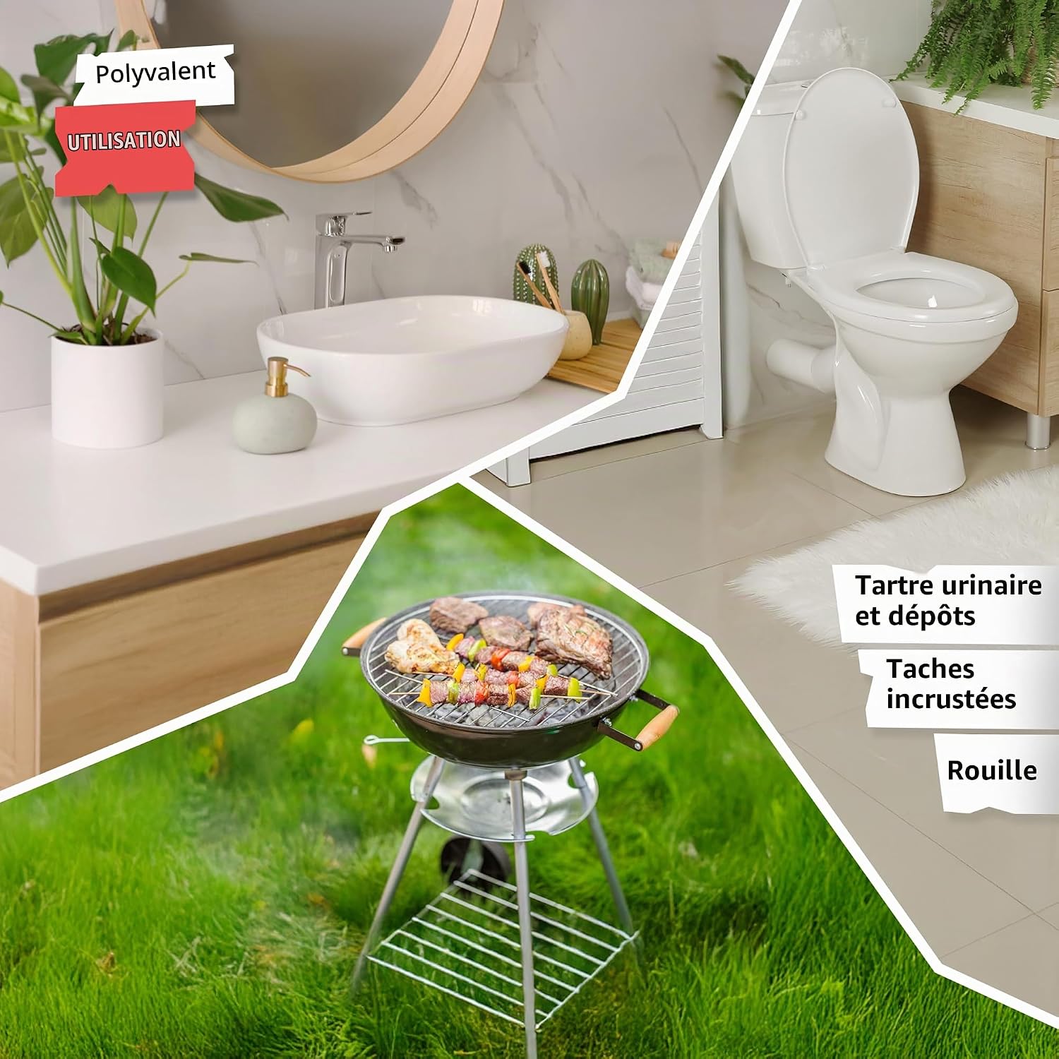 Detalle 2 de SPRINGER ZX6000 puimsteen voor toilet en badkamer, set van 3 met handgreep