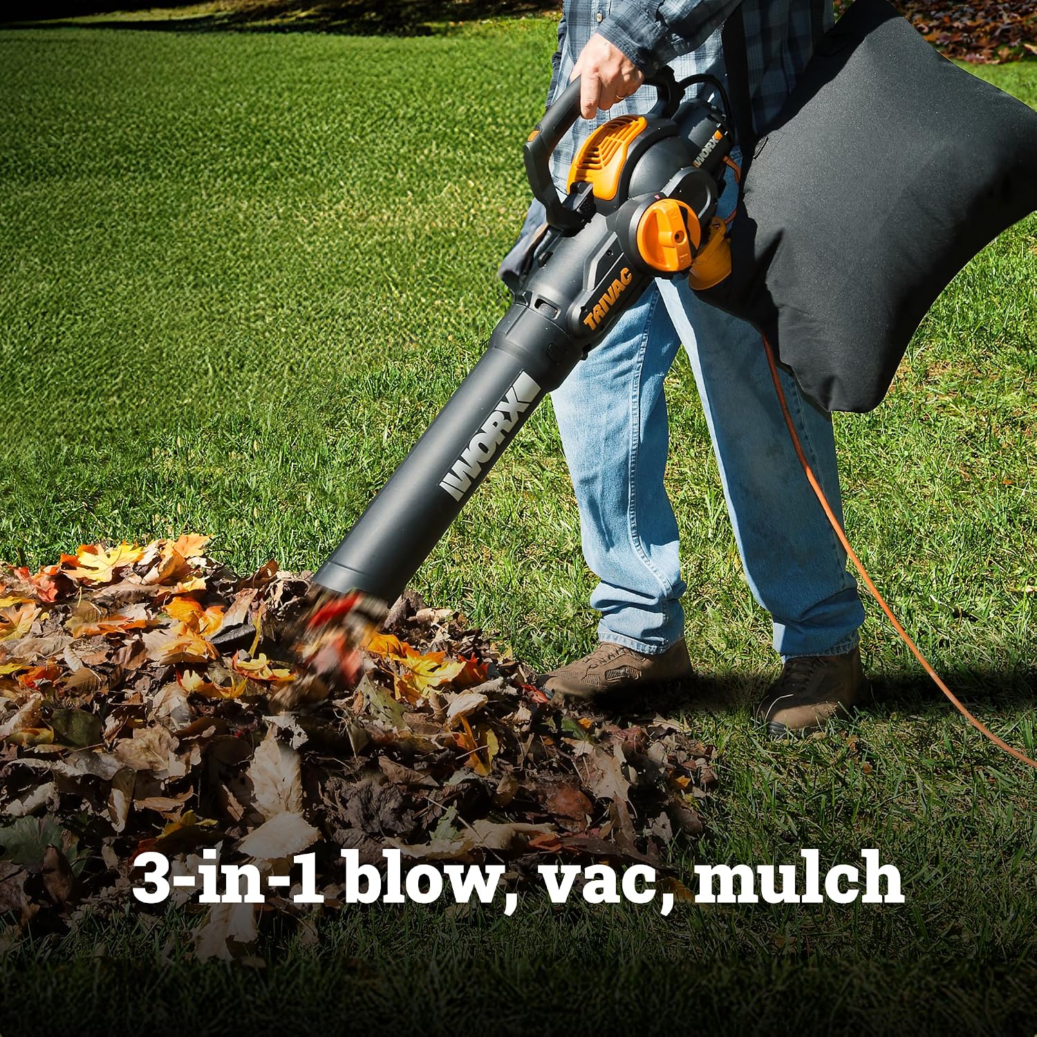 Detalle 2 de WORX WG512 Trivac 3-in-1 Electric Leaf Blower, Vacuum and Mulcher