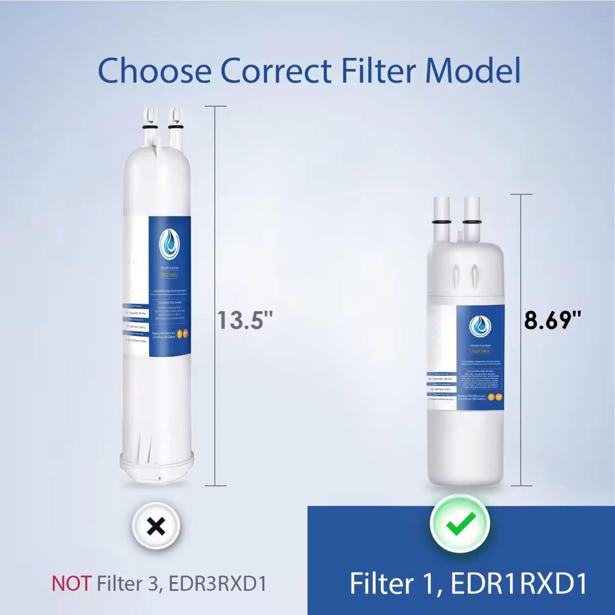 Thumbnail 1 de Alefar M-SJWF200 Refrigerator Water Filter, 3-Pack, Carbon Fiber