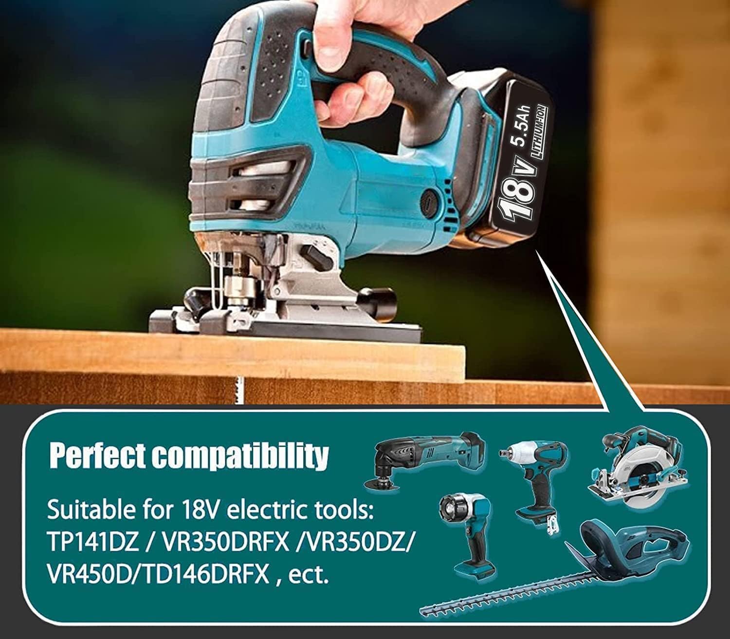 Thumbnail 6 de Bonadget 2× 18V Ersatzakku (5,5Ah/5500mAh) für Makita LXT – kompatibel mit BL1860B/BL1850B u. a.