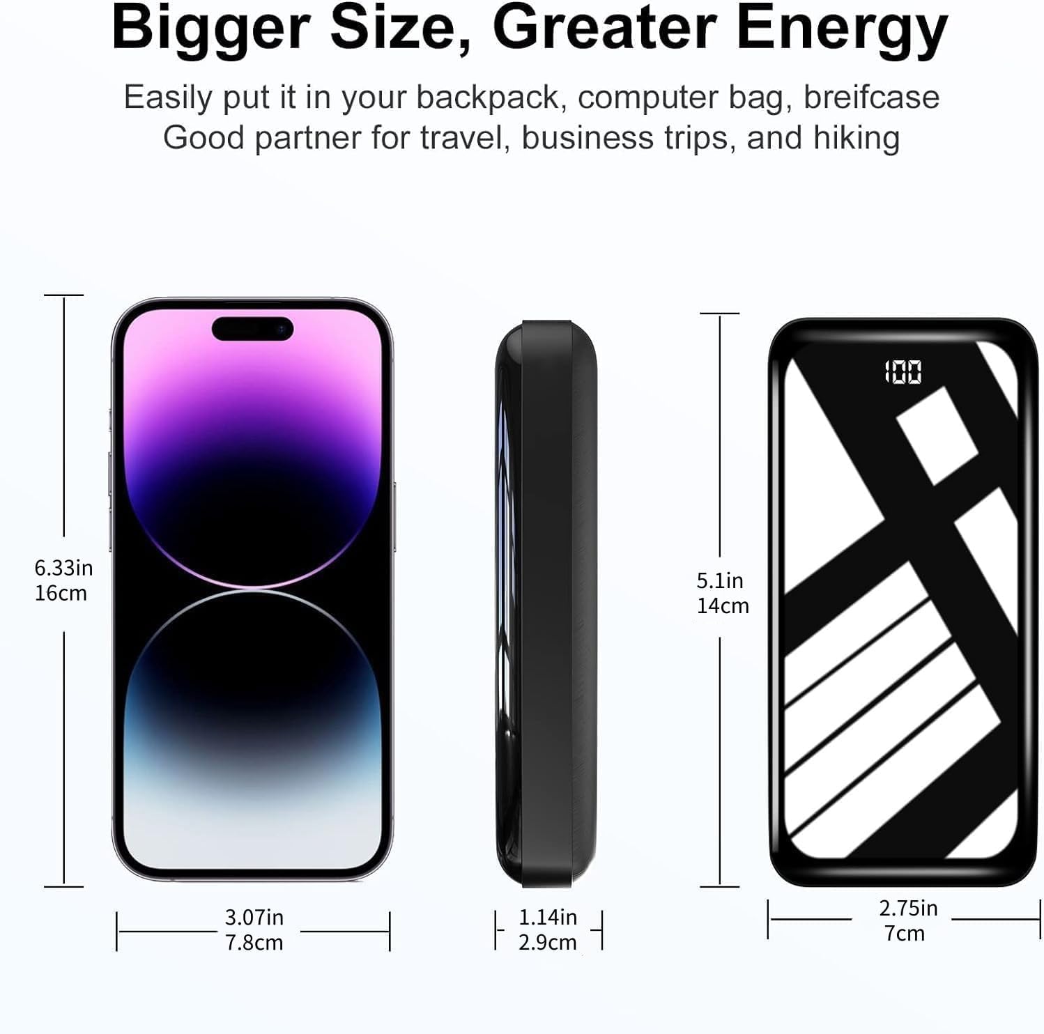 Thumbnail 6 de Power Bank 27000 mAh con USB-C PD 20W e doppie USB-A 22,5W, display LED e ricarica rapida