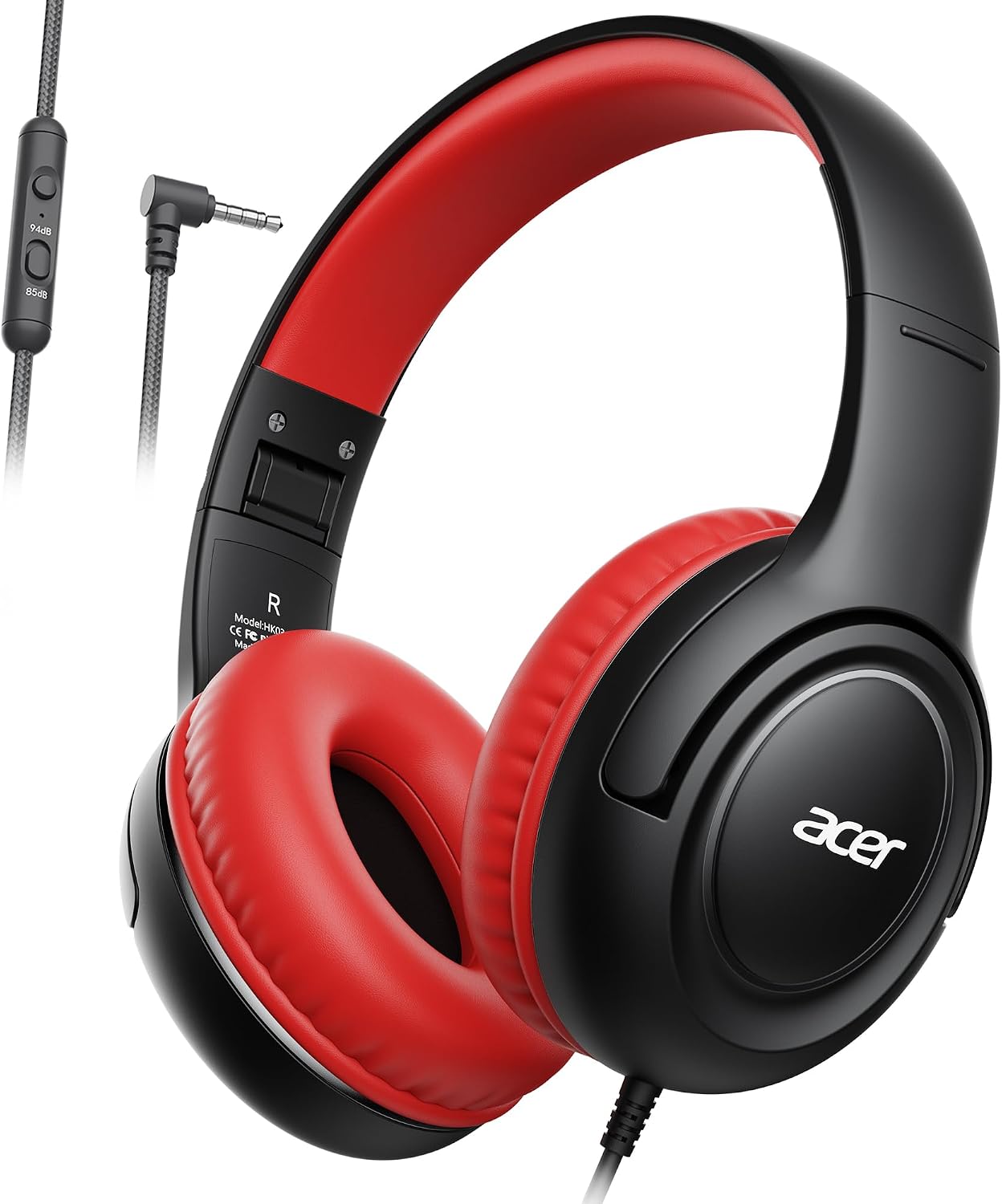 Detalle de Acer acer-Hk03 Kids Headphones, Foldable Over-Ear with 85/94 dB Limiter