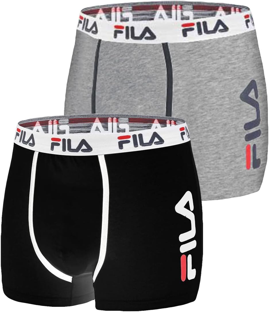 Detalle de Fila Boxer Fi/1bc/Fu5040x2 – Boxer da uomo in cotone, comfort morbido e fibra naturale