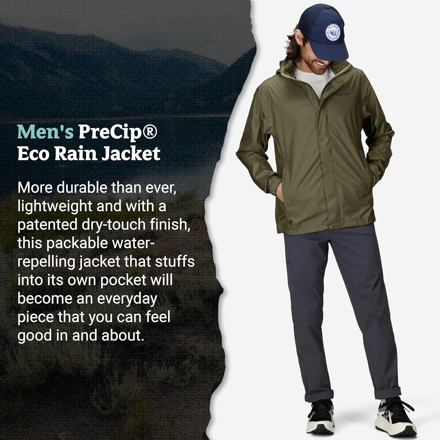 Detalle de MARMOT Men's Precip Eco Waterproof Rain Jacket