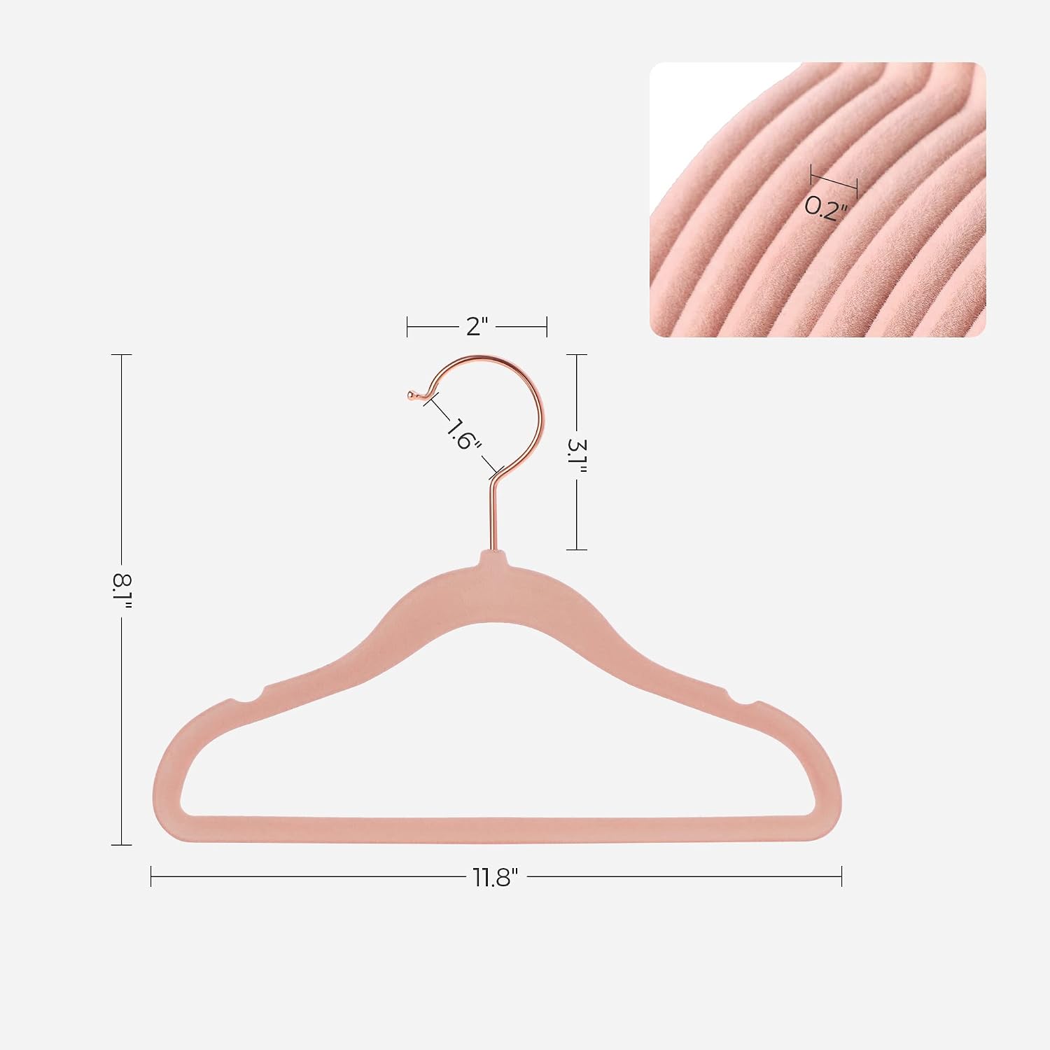 Thumbnail 6 de SONGMICS kids' velvet hangers, 50-pack