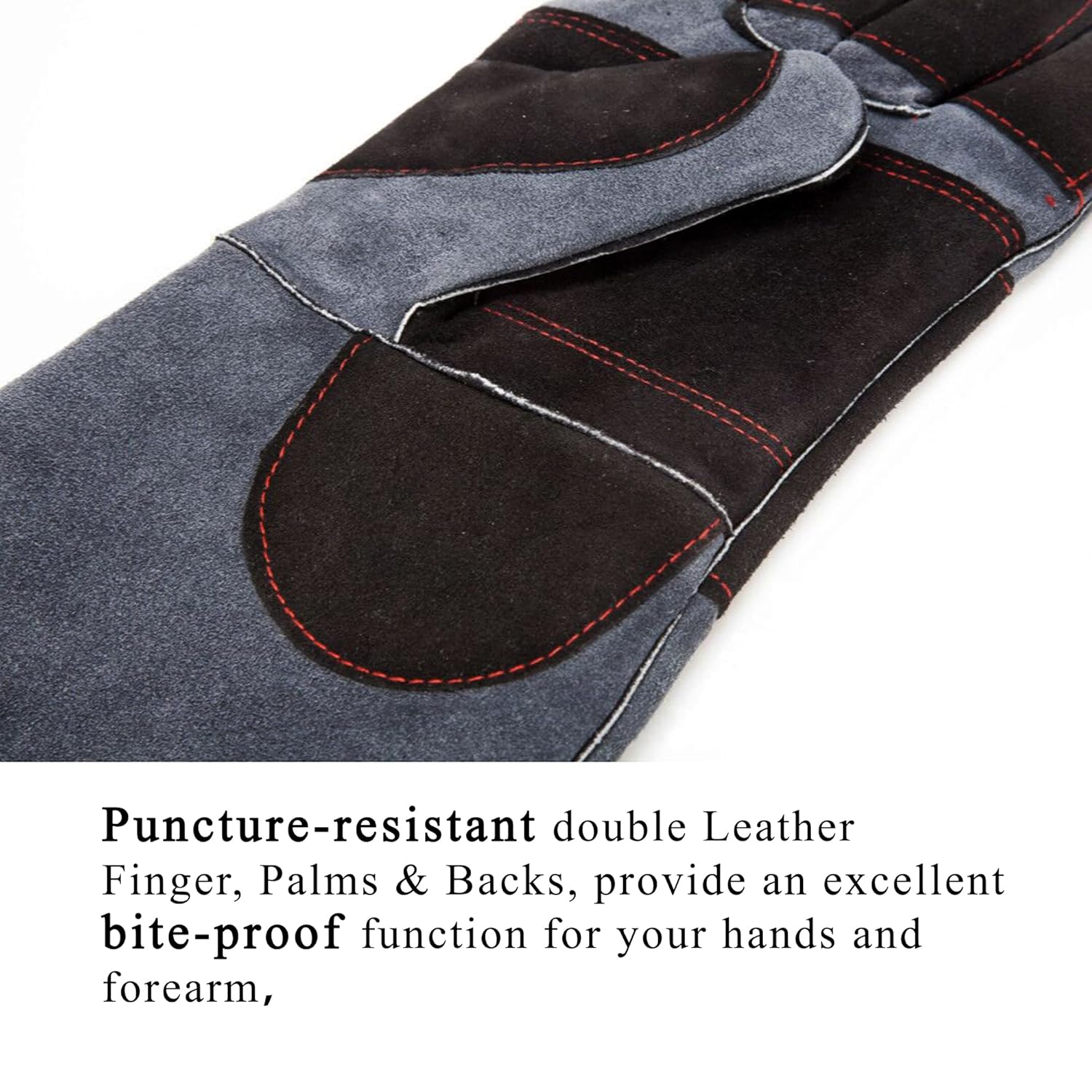 Thumbnail 5 de RAPICCA bite-proof animal handling gloves in reinforced leather (16in/40cm) for dogs, cats and bird/reptile handling