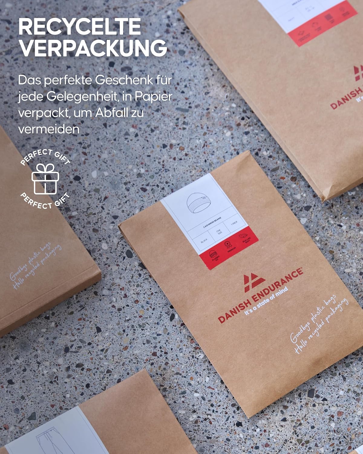 Detalle 2 de DANISH ENDURANCE Crew Laufsocken – Halbhoch, atmungsaktiv, leichte Kompression (3er & 5er Pack)