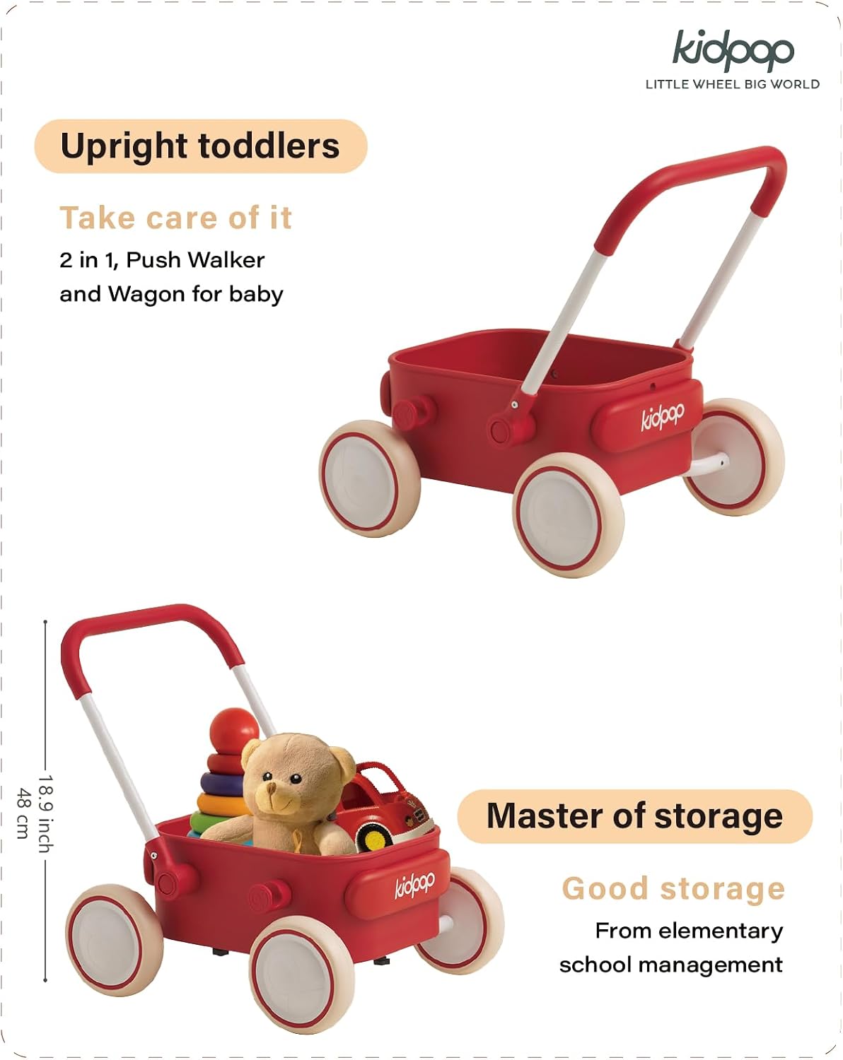 Thumbnail 1 de PULA Baby Push Walker for 6-12 Months