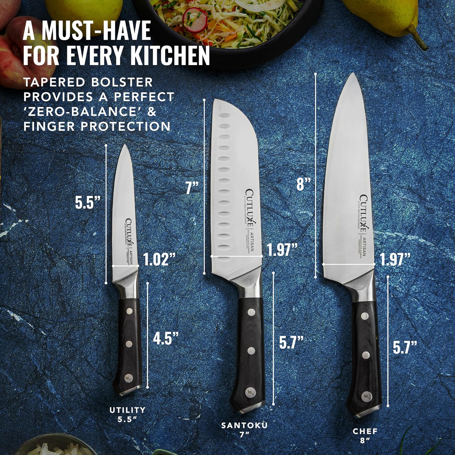 Thumbnail 6 de Cutluxe Chef Knife Set, 3-Piece