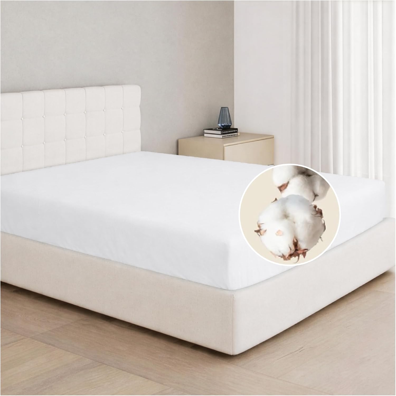 Detalle de Dreamzie Drap Housse 160 x 200 Coton 30 cm
