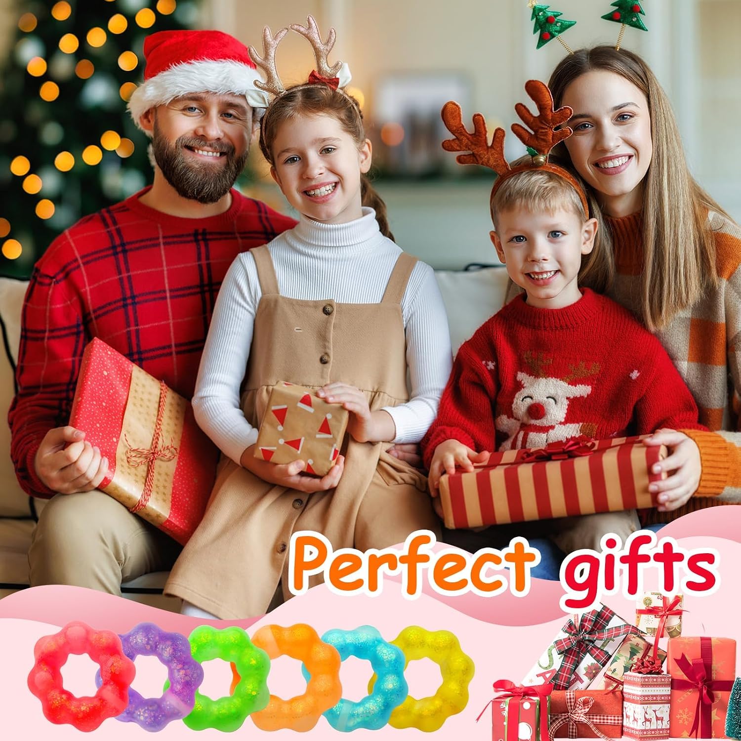 Detalle de Wearable Squishy Stress Toys, 4-Pack